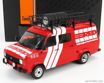 Ixo-models Ford england Transit Mkii Rally Engineering Development 1985 1:18, červená