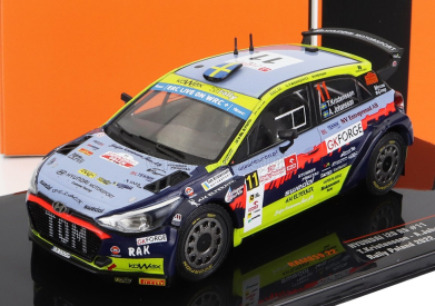 Ixo-models Hyundai I20 R5 N 11 Rally Polen 2022 T.kristensson - A.johansson 1:43 Světle Modrá Žlutá Červená Černá