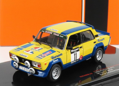 Ixo-models Lada fiat 2105 Vfts N 11 2nd Rally Valasska Zima 1984 M.lank - T.milo 1:43 Žlutá Modrá