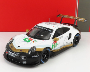 Ixo-models Porsche 911 991 Rsr 4.0l Flat-6 Porsche Gt Team N 91 1:18, bílá