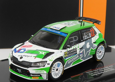 Ixo-models Škoda Fabia Rally2 Evo N 22 Rally Montecarlo 2022 1:43, zelenobílá