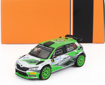 Ixo-models Škoda Fabia Rally2 Evo Team Skoda Motorsport N 1 Winner Rally Bohemia 2021 Jan Kopecky - Jan Hlousek 1:43 Zelená Bílá