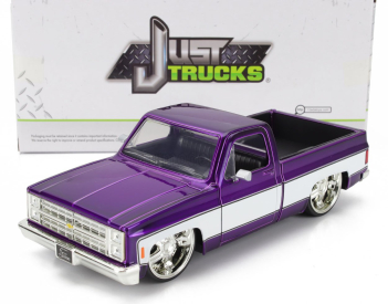 Jada Chevrolet C-10 Pick-up Custom 1985 1:24 Fialová Bílá