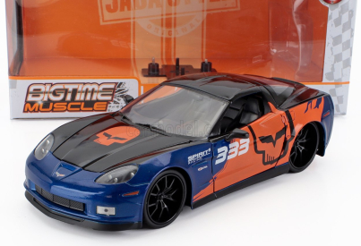 Jada Chevrolet Corvette Z06 N 333 Racing Coupe 2006 1:24 Modrá Oranžová