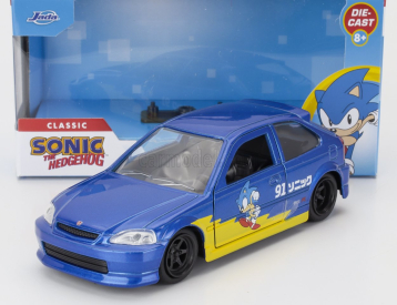 Jada Honda Civic Type-r 1997 The Hedgehog Sonic 1:32 Modrá Žlutá