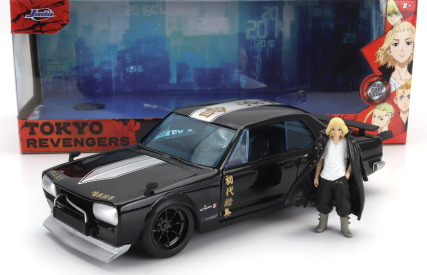 Jada Nissan Skyline Gt-r 1971 With Mikey Figure - Tokyo Revengers 1:24 Black