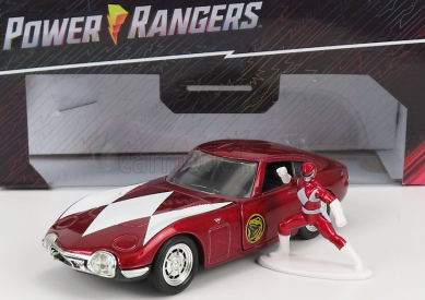 Jada Toyota 2000gt Coupe 1967 With Power Rangers Figure 1:32 Červená Met Bílá