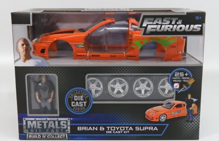 Jada Toyota Supra Mkiv 1995 - Paul Walker - With Figure Brian O'conner - Fast & Furious I (2001) 1:24 Oranžová Zelená