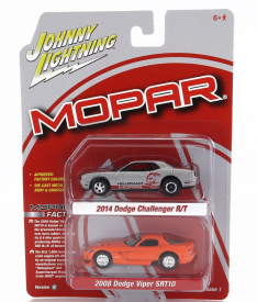 Johnny lightning Dodge Set 2x Challenger R/t 2014 + Viper Srt10 2008 1:64