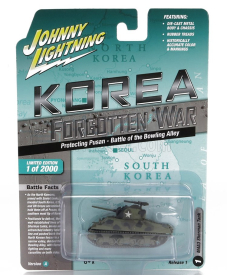 Johnny lightning Tank M4a3 Sherman Military Korea 1944 1:64 Vojenská Zelená