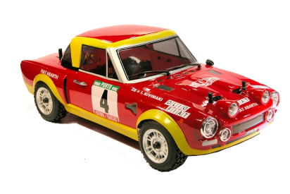 Karoserie lakovaná, Fiat 124 Abarth, nálepky, příslušenství (200mm)