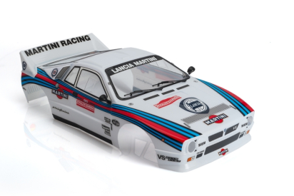 Karoserie lakovaná, Lancial 037 EVO2 Martini, nálepky, příslušenství (200mm)