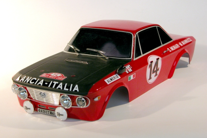 Karoserie lakovaná, Lancial Fulvia HF 1600, nálepky, příslušenství (200mm)