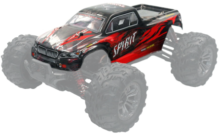 Karoserie pro RC auto 9135X Spirit monster, červená