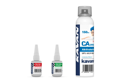 KAVAN PRO PNEU střední a řidké vteřinové lepidlo 20g + Kavan aktivátor CA 150ml