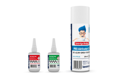 KAVAN PRO PNEU střední a řidké vteřinové lepidlo 50g + Kavan PRO aktivátor CA 200ml