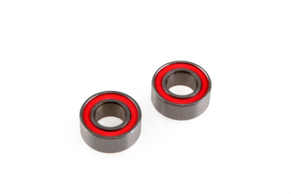 Keramické ložiska s červenou gum prachovkou 2RS 5x10x4mm (2ks.)