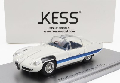 Kess-model Alfa romeo 6c 3000 Superflow I Pininfarina 1956 1:43 Bílá Modrá