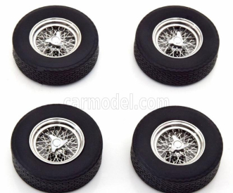 Kk-scale Accessories Set 4x Complete Wheels - Set 4x Cerchi A Raggi 1:18 Černý Chrom