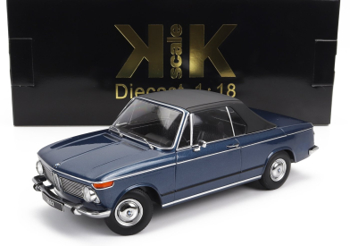 Kk-scale BMW 2002 Cabriolet 1968 - With Removable Soft-top 1:18 Blue Met