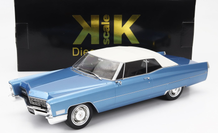 Kk-scale Cadillac De Ville Cabriolet Soft-top 1967 1:18 Blue Met