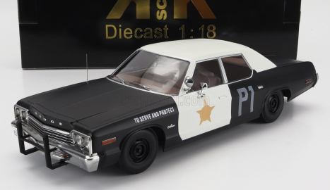 Kk-scale Dodge Monaco Bluesmobile 1974 - Look-a-like 1:18 Černá Bílá