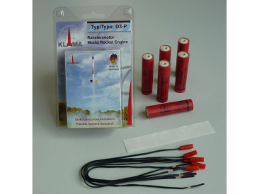 Klima raketový motor D3-P EL (6ks)