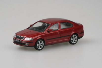 Abrex Škoda Octavia II (2004) 1:43 - Červená Flamenco Metalíza
