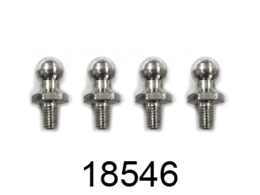 Kulové čepy řízení 2,6mm, 4ks.