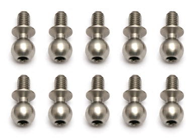 Kulové čepy, střibrné, 4mm, 10ks.