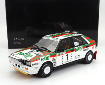 Kyosho Lancia Delta Hf Integrale 4wd (night Version) Team Lancia Totip N 1 Winner Rally Targa Florio 1987 Dario Cerrato - Giuseppe Cerri 1:18 Bílá Červená Zelená