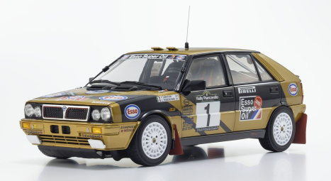 Kyosho Lancia Delta Hf Integrale 4wd Team Esso N 1 Winner Rally Piancavallo 1987 Fabrizio Tabaton - Luciano Tedeschini 1:18 Černé Zlato