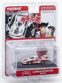 Kyosho Lancia Stratos Turbo Gr.5 N 10 1977 - The Circuit Wolf - By Satoshi Ikezawa - Manga Movie 1:64 Bílá Červená