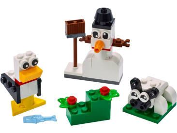 LEGO Classic - Bílé kreativní kostky