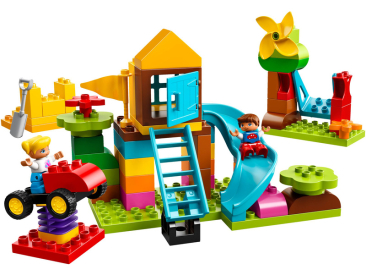 LEGO DUPLO - Velký box s kostkami na hřiště