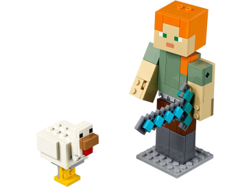 LEGO Minecraft - Velká figurka: Alex s kuřetem