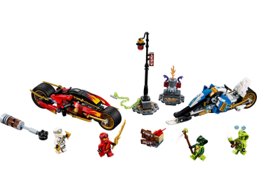 LEGO Ninjago - Kaiova motorka s čepelemi a Zaneův sněžný vůz