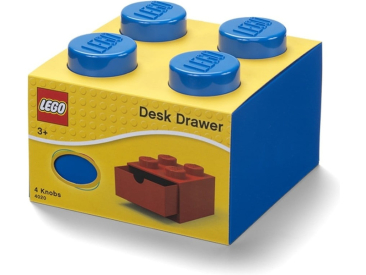 LEGO stolní box 4 se zásuvkou modrý