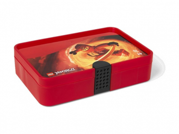 LEGO úložný box s přihrádkami - Ninjago červená