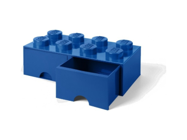 LEGO úložný box s šuplíky 250x500x180mm - modrý