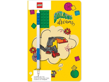 LEGO zápisník A5 s modrým perem Building Dreams