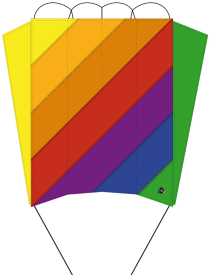 Létající drak Parafoil 5 Classic Rainbow