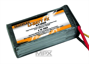 Li-Pol sada FX 4 čl. 2600mAh (M6 konektor)