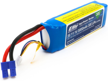 LiPol 11.1V 3000mAh 3čl 30C EC3