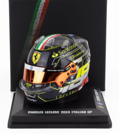 Looksmart Bell helmet Casco Helmet F1 Charles Leclerc Team Ferrari Hp N 16 Winner Monza Italy Gp 2024 1:5 Black