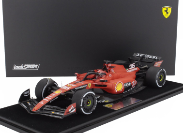 Looksmart Ferrari F1  Sf-23 Team Scuderia Ferrari N 16 4th Singapore Gp 2023 Charles Leclerc - Con Vetrina - With Showcase 1:18 Červená Černá