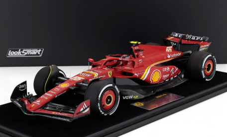 Looksmart Ferrari F1  Sf-24 Team Scuderia Ferrari N 55 Winner Australian Gp 2024 Carlos Sainz - Con Vetrina - With Showcase 1:18 Červená Černá