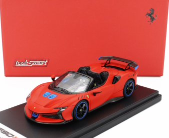 Looksmart Ferrari Sf90 Xx Stradale Spider 2024 1:43 Rosso Le-mans - Matná Červená Modrá Černá