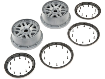 Losi disk kola, beadlock šedý (2): 5ive-T 2.0