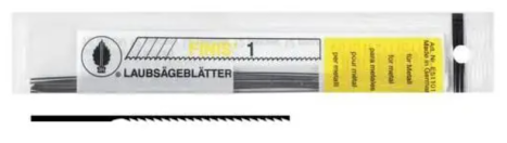 Lupenková pilka 4 hrubé FINIS na kov 130x0,80x0,38mm  33TPI, 12 ks